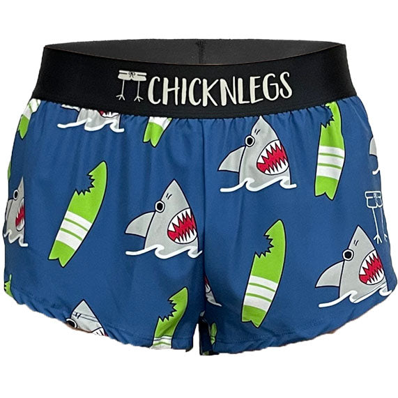 Women's Blue Sharks 1.5 Split Shorts – ChicknLegs