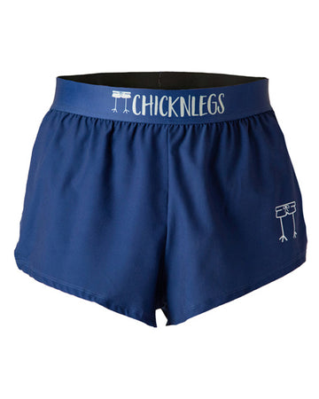 These shorts are from Chicknlegs as the mens 2 in split running shorts as the navy design, as a ghost image. They are made for runners.