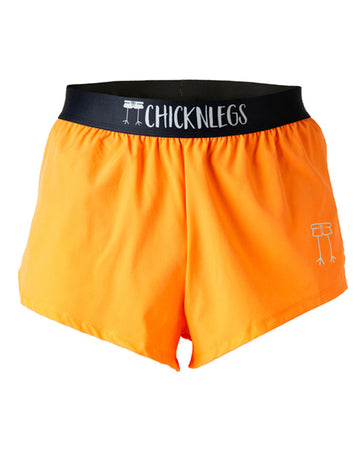 These shorts are from Chicknlegs as the neon orange shorts, as a ghost image. They are the men's 2 in split running shorts.