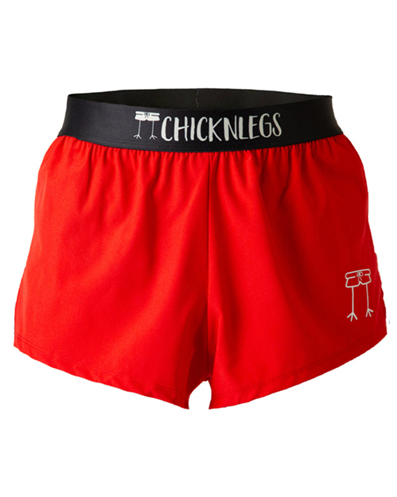 These shorts are from Chicknlegs as the men's 2 in split running shorts as the red design, as a ghost image. These bright red shorts are great for holidays such as valentines day, christmas and various others.