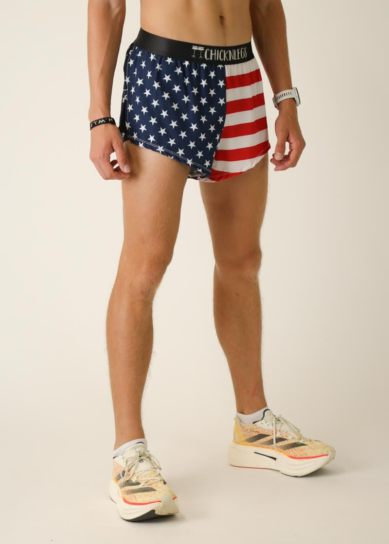 Men s USA 2 Split Shorts ChicknLegs