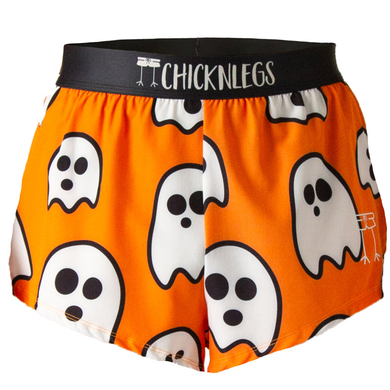 Ghost image of the ChicknLegs men's ghosts 2 inch split running shorts.