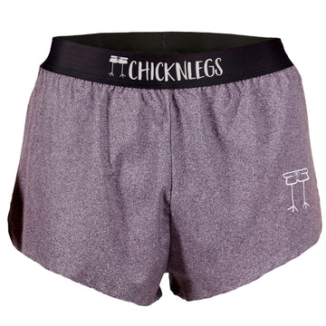 Ghost image of Chicknlegs men's 2 inch split running shorts in the grey design