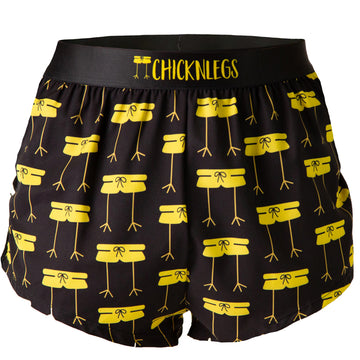 Ghost image of the ChicknLegs men's midnight mile 2 inch split running shorts.