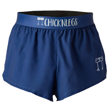 Ghost image of Chicknlegs men's 2 inch split running shorts in the navy design