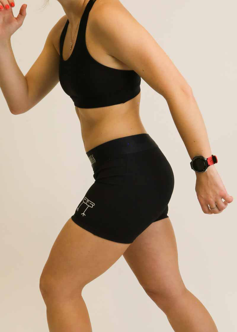 Black compression hot sale shorts