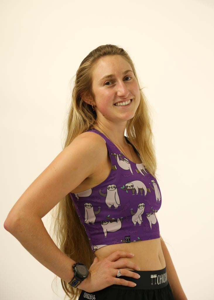 Side view of the Sloths PWR Crop Top from ChicknLegs.