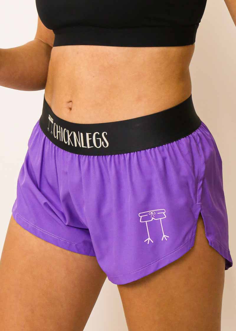 Women's Purple 1.5 Split Shorts – ChicknLegs