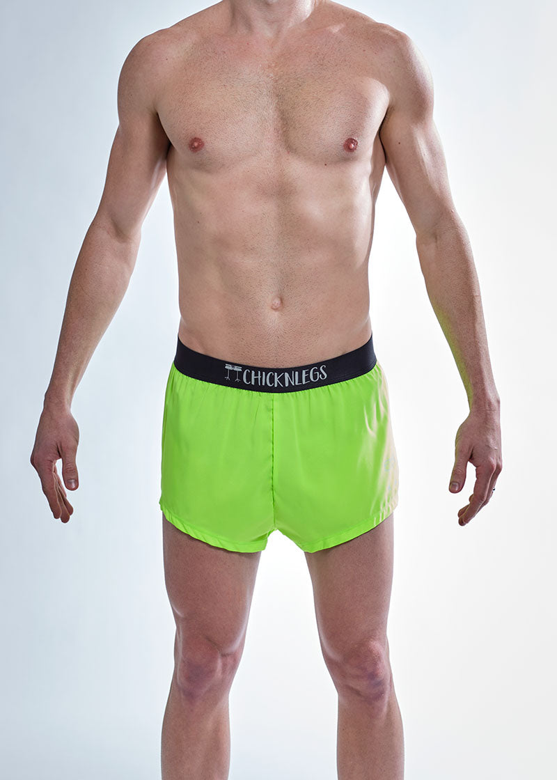 Neon green 2024 running shorts