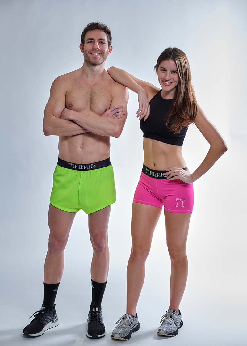 Neon green store compression shorts