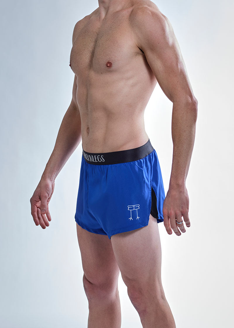 Men s Royal Blue 2 Split Shorts ChicknLegs