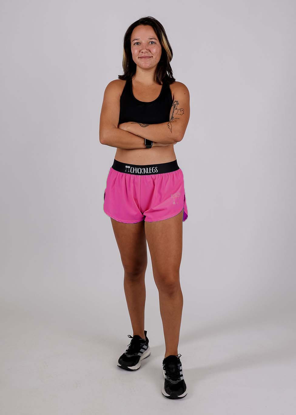Women's Neon Pink 1.5 Split Shorts